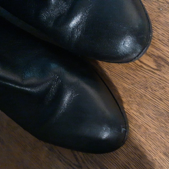 Michael Kors Black Leather Boots Over The Knee Size 9 - Picture 4 of 9